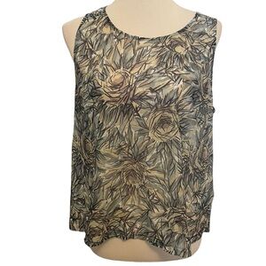 Molly Bracken Sheer Floral Tank Top